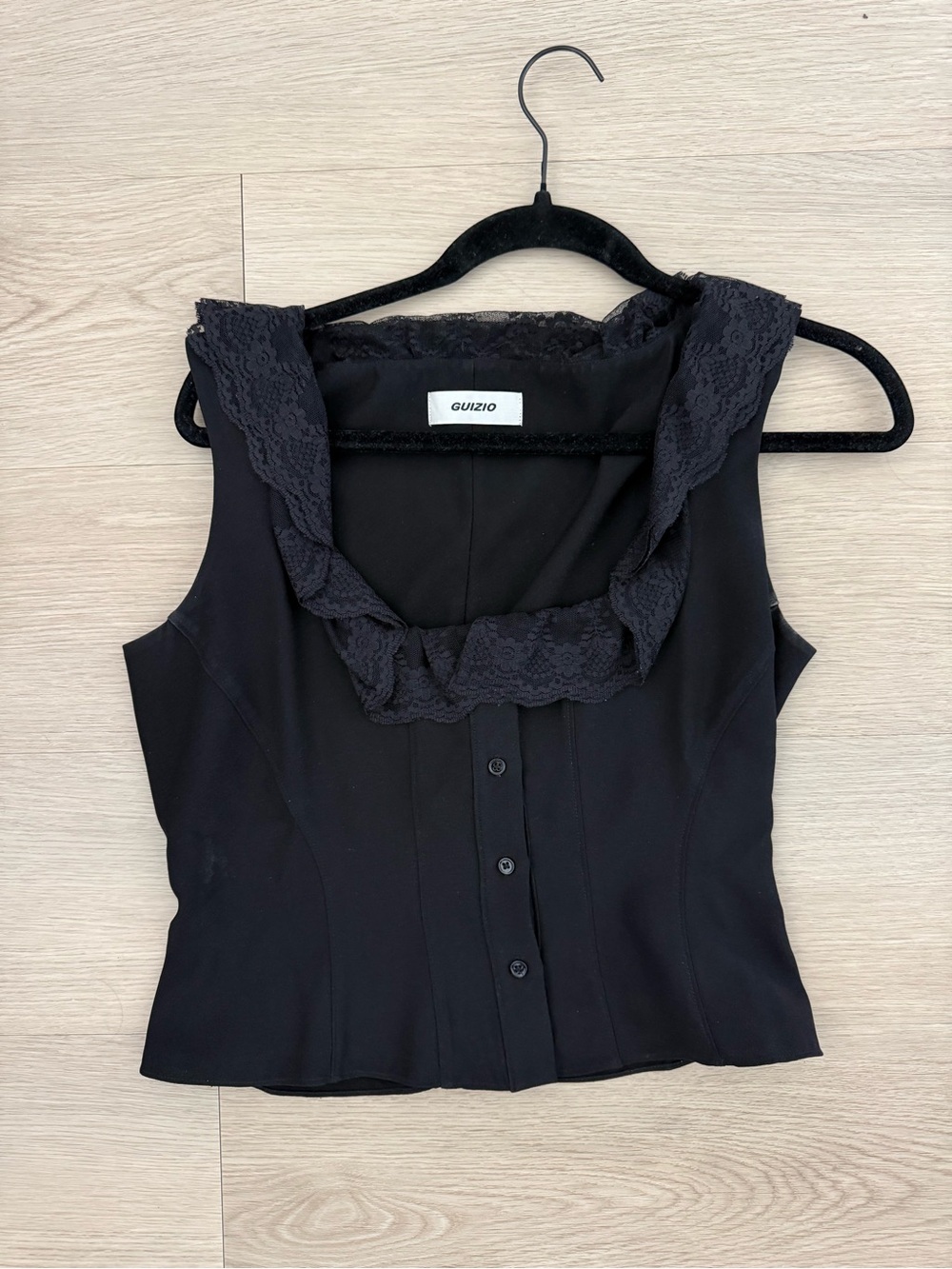 Danielle Guizio Black Midi Skirt and Top - Picture 5 of 7